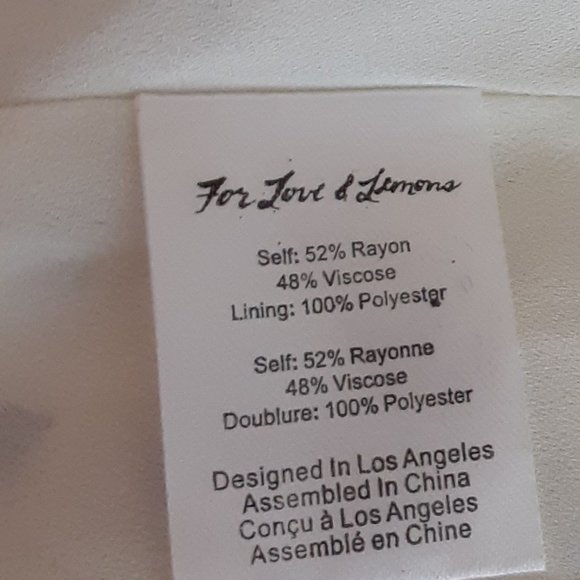 NWT FOR LOVE & LEMONS IVORY SWEETHEART MINI DRESS - Picture 6 of 6